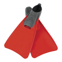 Adult Floating Swim Fins, Size 9 to 11, Red, One Pair 2121929