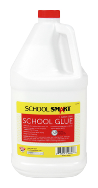 School Smart Washable School Glue, 1 Gallon Bottle, White