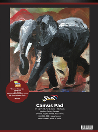 Image for Sax Genuine Primed Canvas Pad, 18 x 24 Inches, White, 10 Sheets/Pad from School Specialty
