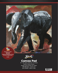Image for Sax Genuine Primed Canvas Pad, 16 x 20 Inches, White, 10 Sheets from School Specialty