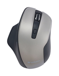 Verbatim Silent Ergonomic Wireless Blue LED Mouse, Graphite 2136003