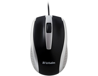 Verbatim Corded Notebook Optical Mouse, Silver 2136008