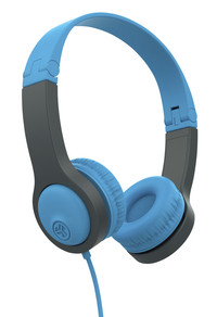 Image for JLAB JBuddies Folding Wired Kids On-Ear Headphones, Gray/Blue from School Specialty
