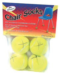 The Pencil Grip Inc Chair Socks Floor Protectors, Yellow, Pack of 144, Item Number 391612