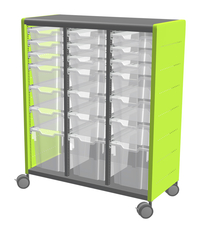 Image for Classroom Select Geode Tall Cabinet, Triple Wide with Totes from School Specialty