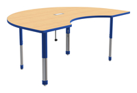 Image for Classroom Select Activity Table with Power, Adjustable Height, Kidney, 48 x 72 Inches from School Specialty