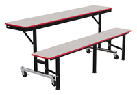 Classroom Select Convertible Bench Table, Black Frame Item Number 4001245