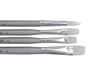Liquitex Basic Value Long Handle White Nylon Brush Assortment, Set of 4 Item Number 410846