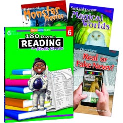 Teacher Created Materials Learn-at-Home Reading Bundle, Grade 6, Set of 4 Item Number 2092227
