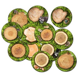 Image for Flagship Carpets Forest Floor Stow-N-Go Carpet Rounds, 16 Inches, Set of 12 from School Specialty