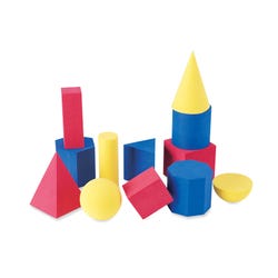Image for Learning Resources Soft Foam Geometric Solids, Set of 12 from School Specialty