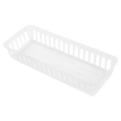 Storex Supply Basket, 13 x 4-4/5 x 2-1/3 Inches, White, Pack of 12 2133404