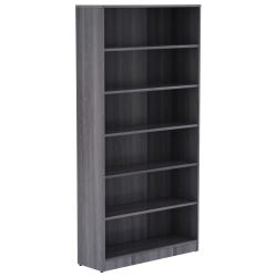 Classroom Select Laminate 6 Shelf Bookcase, 36 x 12 x 72 Inches, Weathered Charcoal, Item Number 2027579