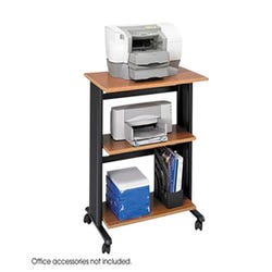 Image for Safco Adjustable Printer/Machine Stand, 29-1/2 x 20 x 35 Inches, Medium Oak Top, Black Frame from School Specialty