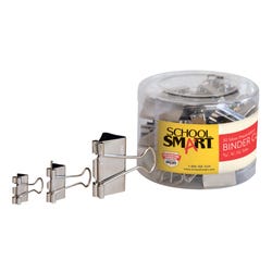 Image for School Smart Nickel Binder Clips, Assorted Sizes, Silver, Pack of 30 from School Specialty