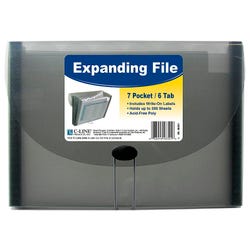 Image for C-Line Expanding File, Letter Size, 7-Pocket, 1-5/8 Inch Expansion, Smoke from School Specialty