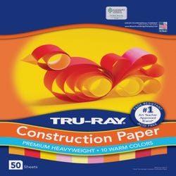 Image for Tru-Ray Sulphite Construction Paper, 12 x 18 Inches, Assorted Warm Color, Pack of 50 from School Specialty