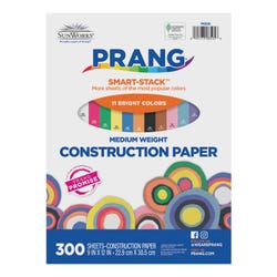 Prang Medium Weight Construction Paper, 9 x 12 Inches, Assorted Color, Pack of 300 336373