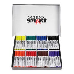 School Smart Washable Markers, Conical Tip, Assorted Colors, Pack of 200 Item Number 086413