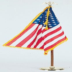 Annin Nylon USA Indoor State Flag with Pole Stand, 3 X 5 ft, Item Number 864633