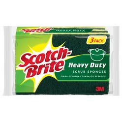 Image for Scotch-Brite Heavy Duty Scrub Sponge, Yellow/Green, Pack of 3 from School Specialty