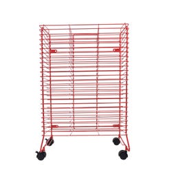 Image for Sax Stack-a-Rack Drying Rack, 25 Shelves, 20-1/8 x 12-7/8 x 29-1/4 Inches, Red from School Specialty