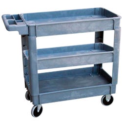Image for Classroom Select 3-Shelves Utility Cart, High-Density Thermoplastic, 17 x 31 x 33 Inches from School Specialty