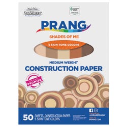 Image for Prang Shades of Me Multi-Cultural Construction Paper, 12 x 18 Inches, Assorted Colors, 50 Sheets from School Specialty
