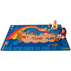 Carpets for Kids KID$Value PLUS Alphabet Noah Rug, 6 x 9 Feet, Rectangle, Multicolored, Item Number 084721