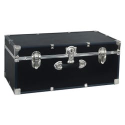 Image for Seward Collegiate Collection Footlocker Trunk, 30 x 12-1/4 x 15-3/4 Inches, Black from School Specialty