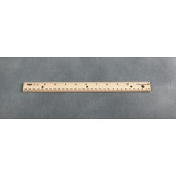 School Smart Wood Ruler, Double Beveled Edge, 12 Inches, 3 Hole Punched Item Number 081903