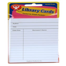 Image for Hygloss Library Cards, White, 3 x 5 Inch, Pack of 50 from School Specialty