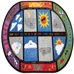 Image for Flagship Carpets Weather Today Carpet, 6 Feet x 8 Feet 4 Inches, Oval from School Specialty