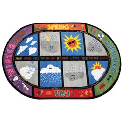 Image for Flagship Carpets Weather Today Carpet, 10 Feet 9 Inches x 13 Feet 2 Inches, Oval from School Specialty