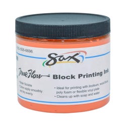Image for Sax Water Soluble Block Printing Ink, 8 Ounce Jar, Orange from School Specialty