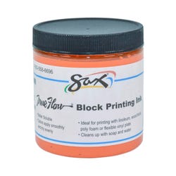 Image for Sax Water Soluble Block Printing Ink, 8 Ounce Jar, Orange from School Specialty