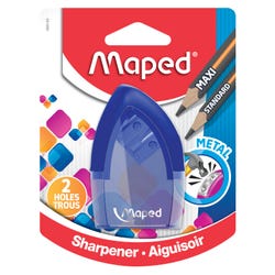 Maped Tonic 2-Hole Pencil Sharpener with Metal Insert, Assorted Colors, Item Number 1401256