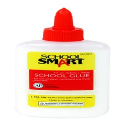 School Smart Washable School Glue, 4 Ounce Bottle, White 2124032