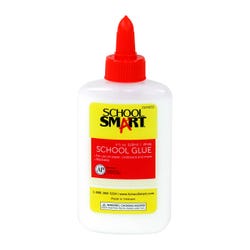 School Smart Washable School Glue, 4 Ounce Bottle, White 2124032
