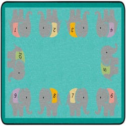 Image for Childcraft Counting Elephants Carpet, 8 x 12 Feet, Rectangle from School Specialty