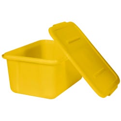 Image for School Smart Storage Tote with Snaptite Lid, 11-3/4 x 15-1/2 x 7-1/2 Inches, Yellow from School Specialty