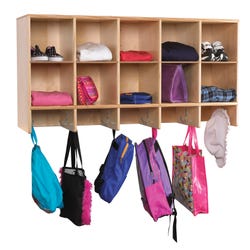 Image for Childcraft 10-Cubby Wall Coat Locker, 47-3/4 x 14-1/4 x 19-3/4 Inches from School Specialty