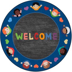 Image for Childcraft Welcome Friends Carpet, Round from School Specialty