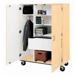 Image for Stevens I.D. Systems Mobile Wardrobe and File Cabinet w/Lock, 48x24x67 Inches from School Specialty