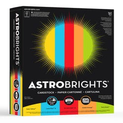 Image for Astrobrights Mixed Carton Cardstock, 8-1/2 x 11 Inch, 65 lb, Assorted Colors, Pack of 1250 from School Specialty