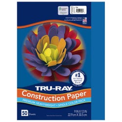 Image for Tru-Ray Sulphite Construction Paper, 9 x 12 Inches, Blue, 50 Sheets from School Specialty