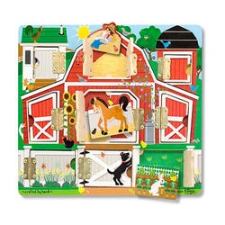 Image for Melissa & Doug Magnetic Farm Hide and Seek Board, 9 Magnets with Hinged Doors from School Specialty