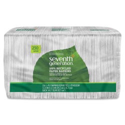 Image for Seventh Generation Recycled One-ply Paper Napkins, 1-Ply, 11-1/2in x 12-1/2in, White, Carton of 12 from School Specialty