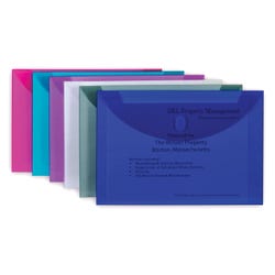 Image for C-Line Poly Envelopes with Hook & Loop Closure, Letter Size, Assorted Colors, Pack of 36 from School Specialty