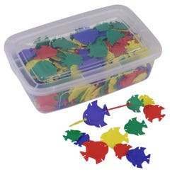 Image for Childcraft Preschool Manipulation Fish Blocks, 3 Size Blocks, Develops Fine Motor Skills, Assorted Colors from School Specialty
